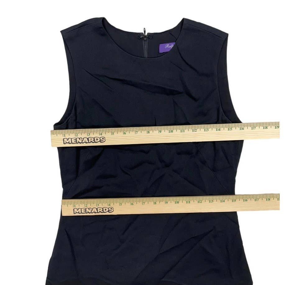 Ralph Lauren Purple Label Made in Italy Black Scalloped Sheath Dress 6 - Premium from Ralph Lauren Purple Label - Just $179.0! Shop now at Finds For You