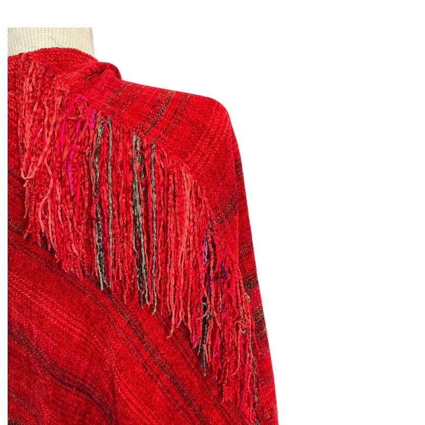 Lore Wills Handwoven Oversized Fringe Chenille Shawl New Mexico Artisan New - Premium from Lorne Wills - Just $126.0! Shop now at Finds For You