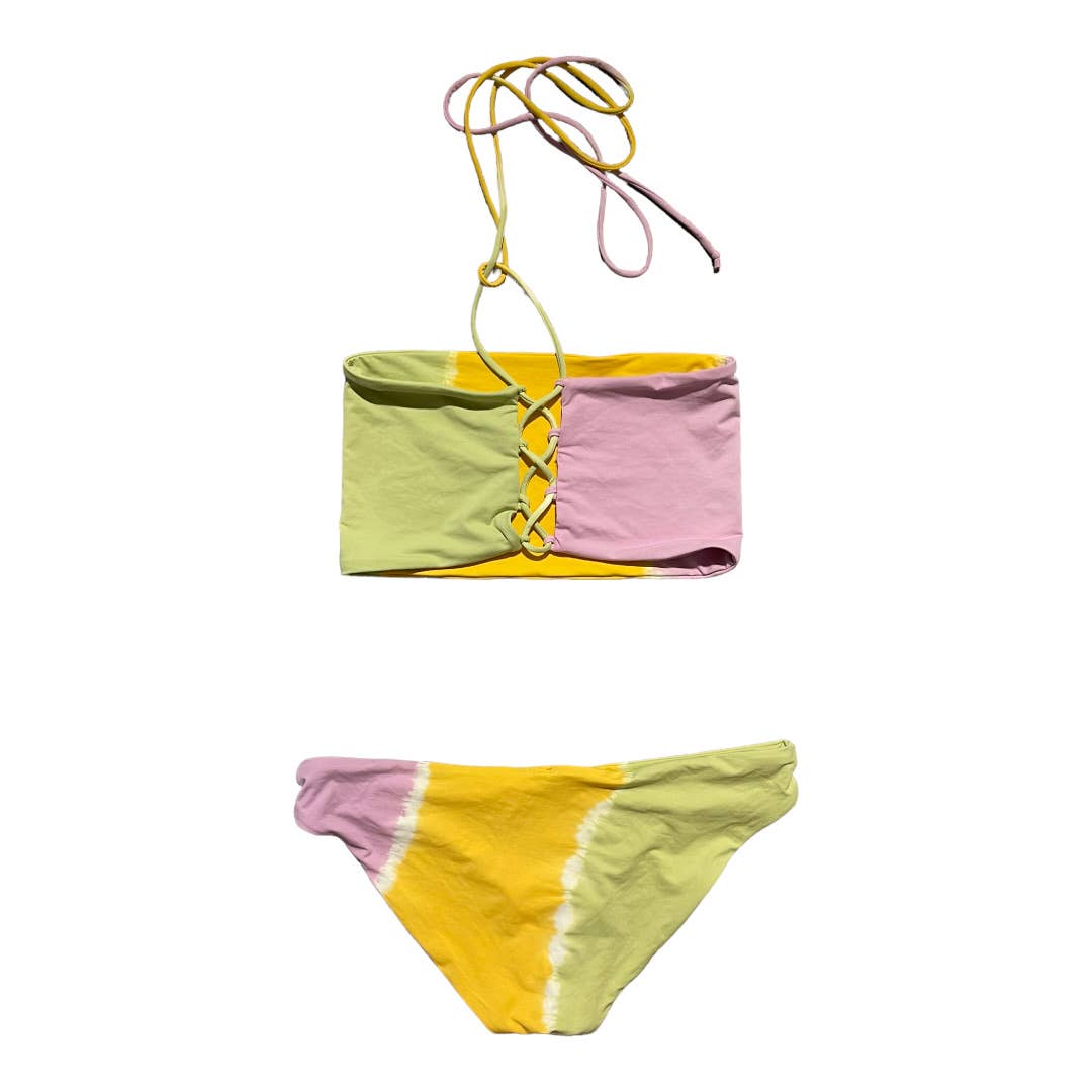 L*SPACE Revolve Set Beach Wave Print Bikini Top Sandy Bikini Bottom S - Premium from L* SPACE - Just $99.0! Shop now at Finds For You