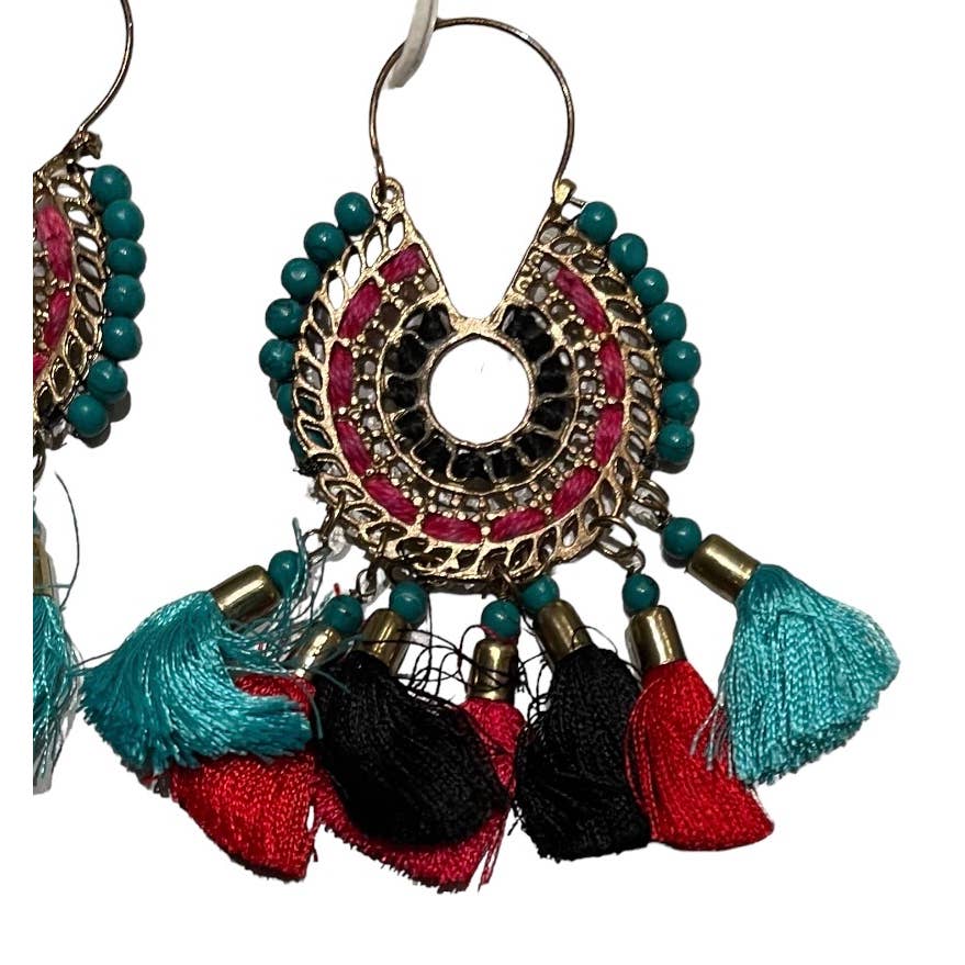 Anthropologie Jardin Tassel Beaded Bohemian Earrings New - Premium from Anthropologie - Just $49.00! Shop now at Finds For You