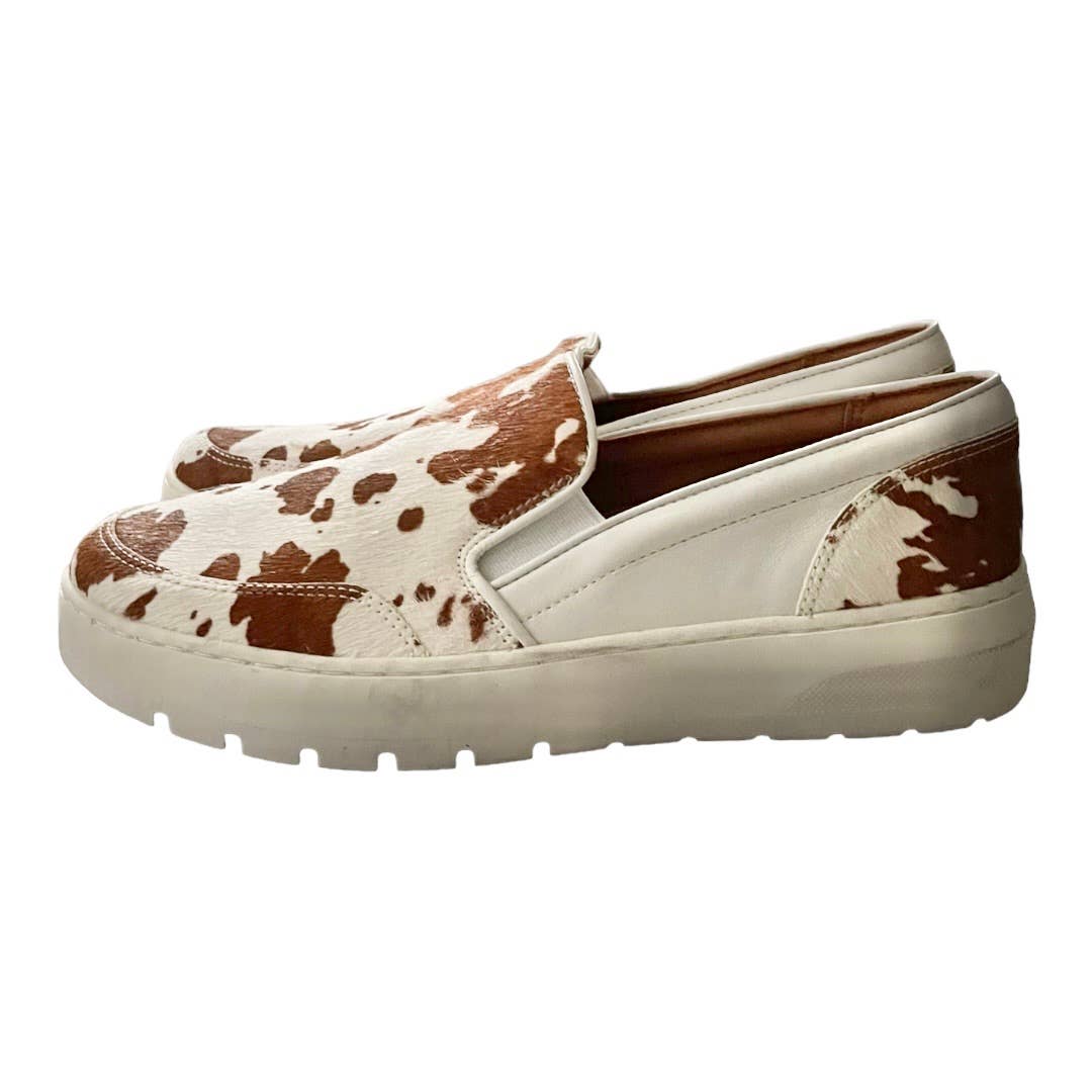 Vionic Cow Print Calf Hair Slip On Sneakers Size 9 New Arch Support - Premium from Vionic - Just $89.00! Shop now at Finds For You