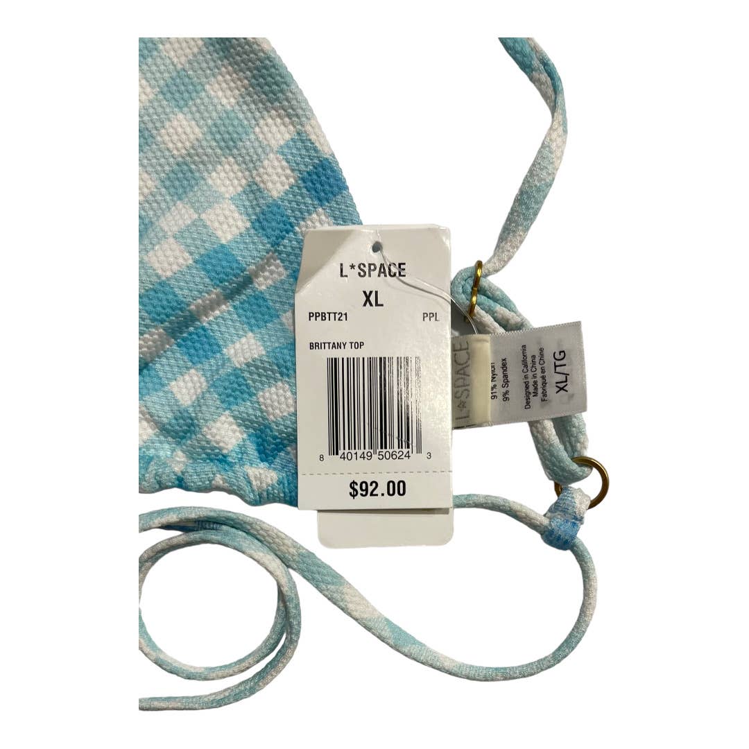 L*SPACE Revolve Brittany Bikini Top and Sandy Bottom Picnic Plaid Pique XL L - Premium from L*SPACE - Just $99.0! Shop now at Finds For You
