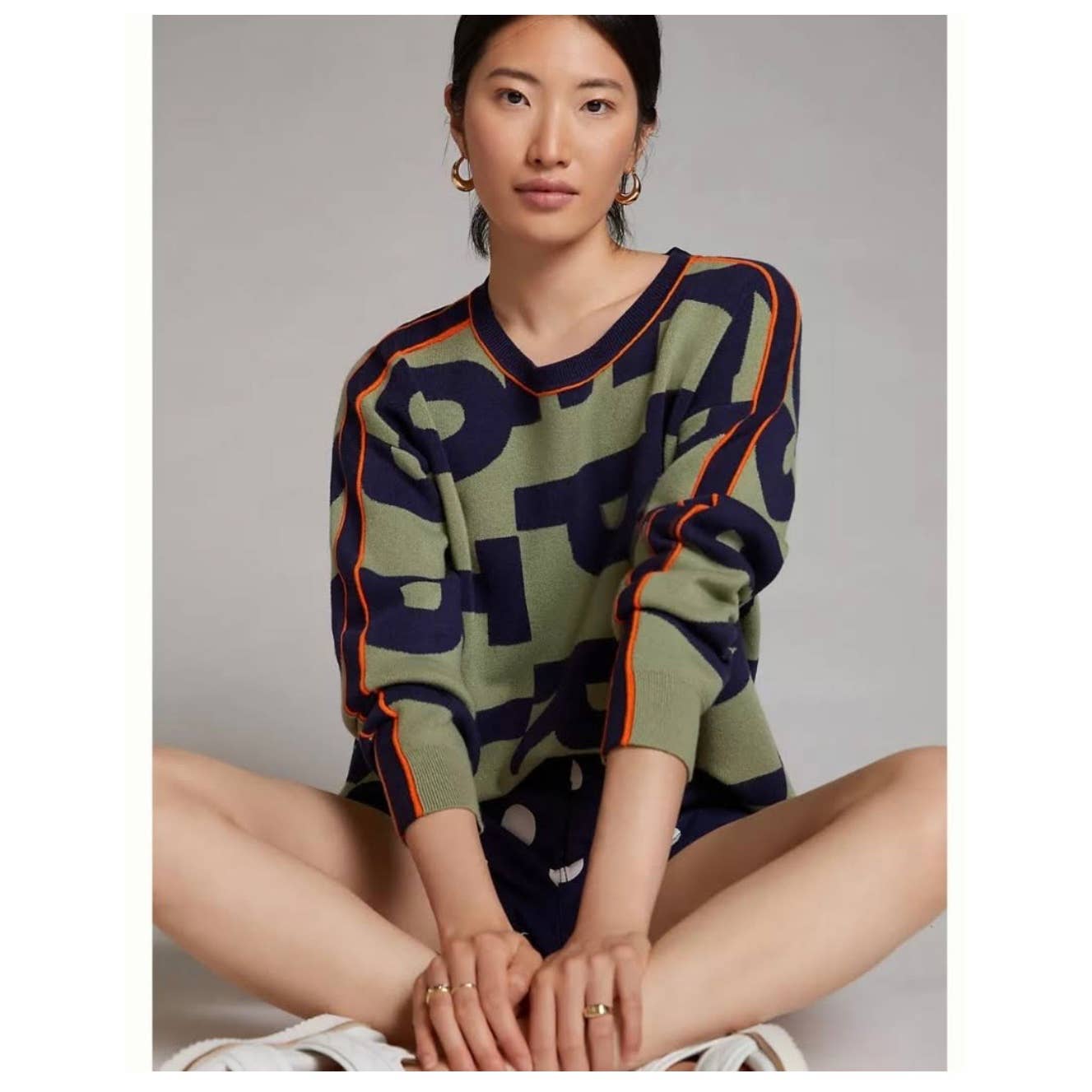 Anthropologie Daily Practice Logo Sweater Knit Size XL New - Premium from Anthropologie - Just $129.0! Shop now at Finds For You