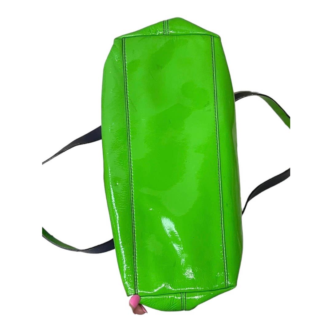 Kate Spade Zin Bon Shopper Patent Tote Handbag Purse Neon Green - Premium from Kate Spade - Just $89.0! Shop now at Finds For You