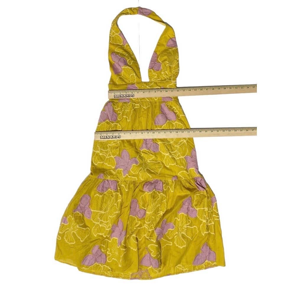 Dress The Population Yellow Pink Floral Halter Dress Size Small New - Premium from Dress The Population - Just $139.0! Shop now at Finds For You
