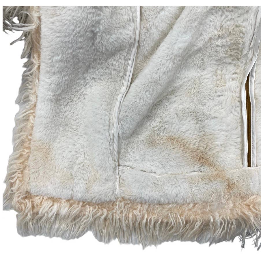 Anthropologie Hutch Faux Fur Trimmed Coat Jacket Size M Tan Cream - Premium from Anthropologie - Just $299.0! Shop now at Finds For You