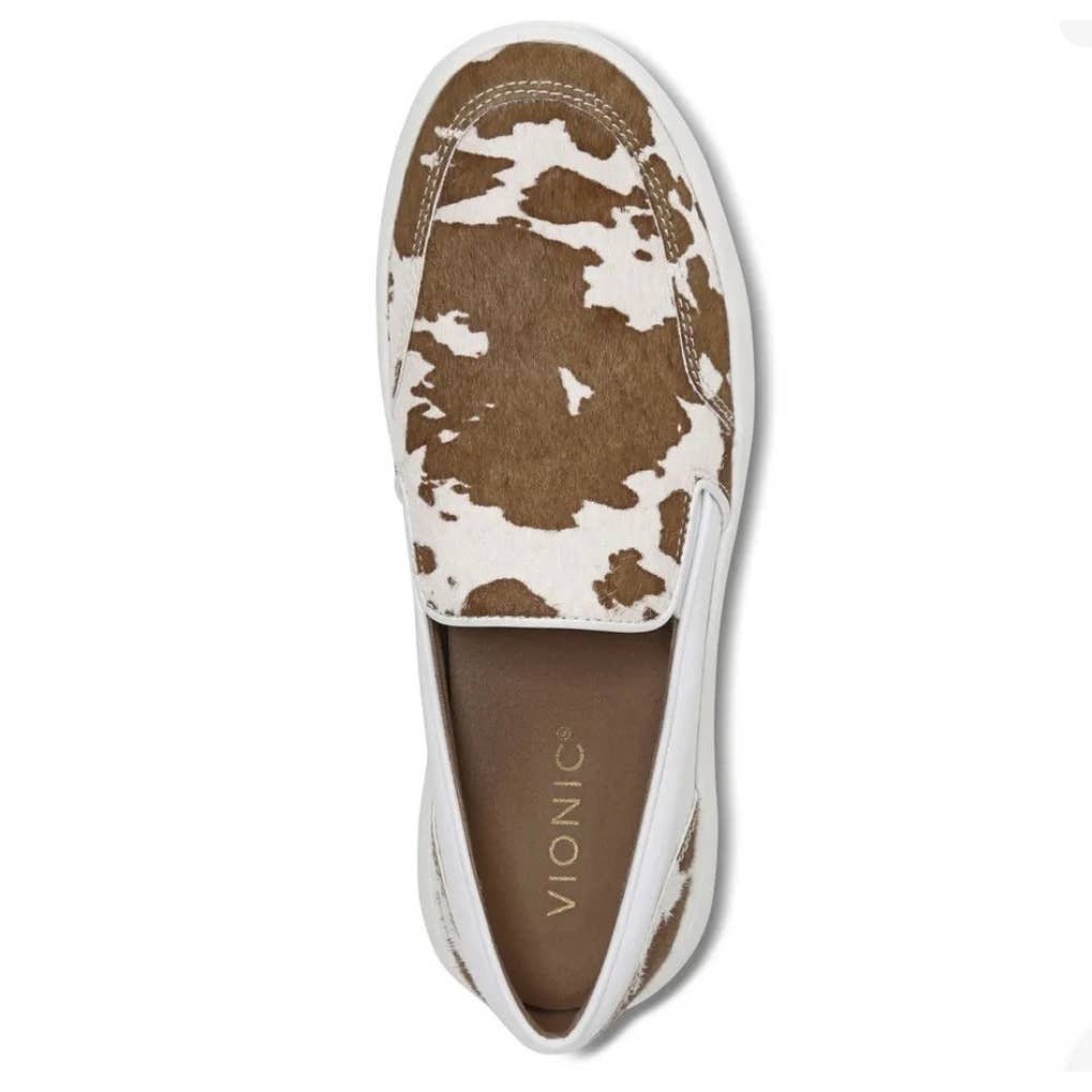 Vionic Cow Print Calf Hair Slip On Sneakers Size 9 New Arch Support - Premium from Vionic - Just $89.00! Shop now at Finds For You