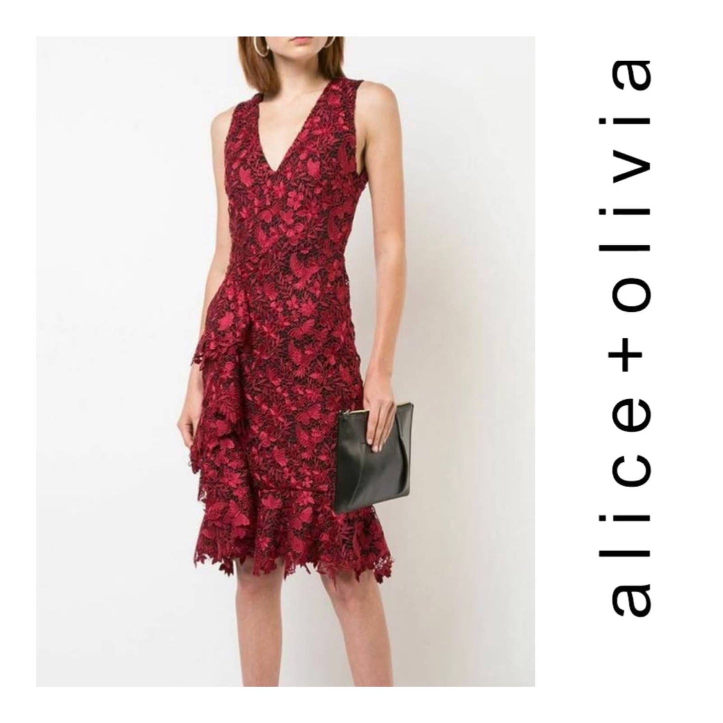 Alice + Olivia Katia Ruffled Lace Sheath Dress Size 4 - Premium from Alice + Olivia - Just $199.00! Shop now at Finds For You