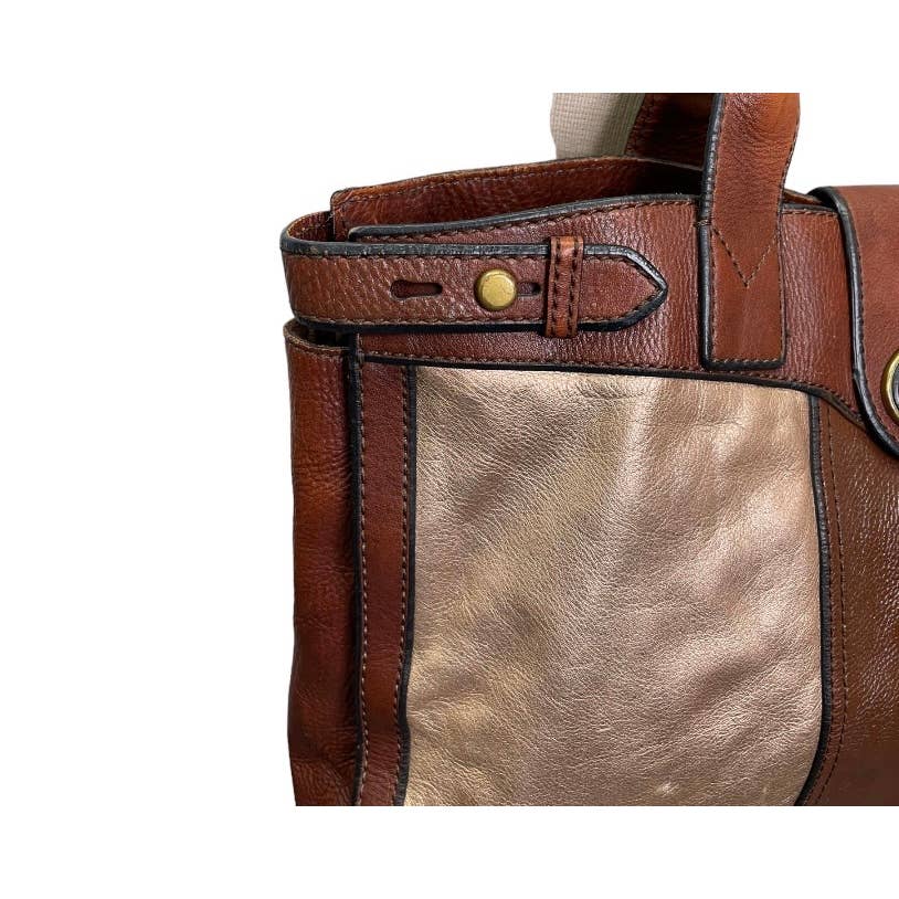 Fossil Vintage Reissue Rose Gold Leather Tote Handbag Leather - Premium from Fossil - Just $168.0! Shop now at Finds For You