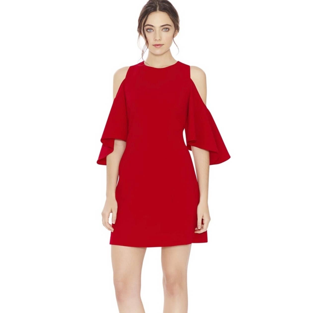 Alice + Olivia Ebony Cold Shoulder Red Dress Size 10 - Premium from Alice + Olivia - Just $99.0! Shop now at Finds For You