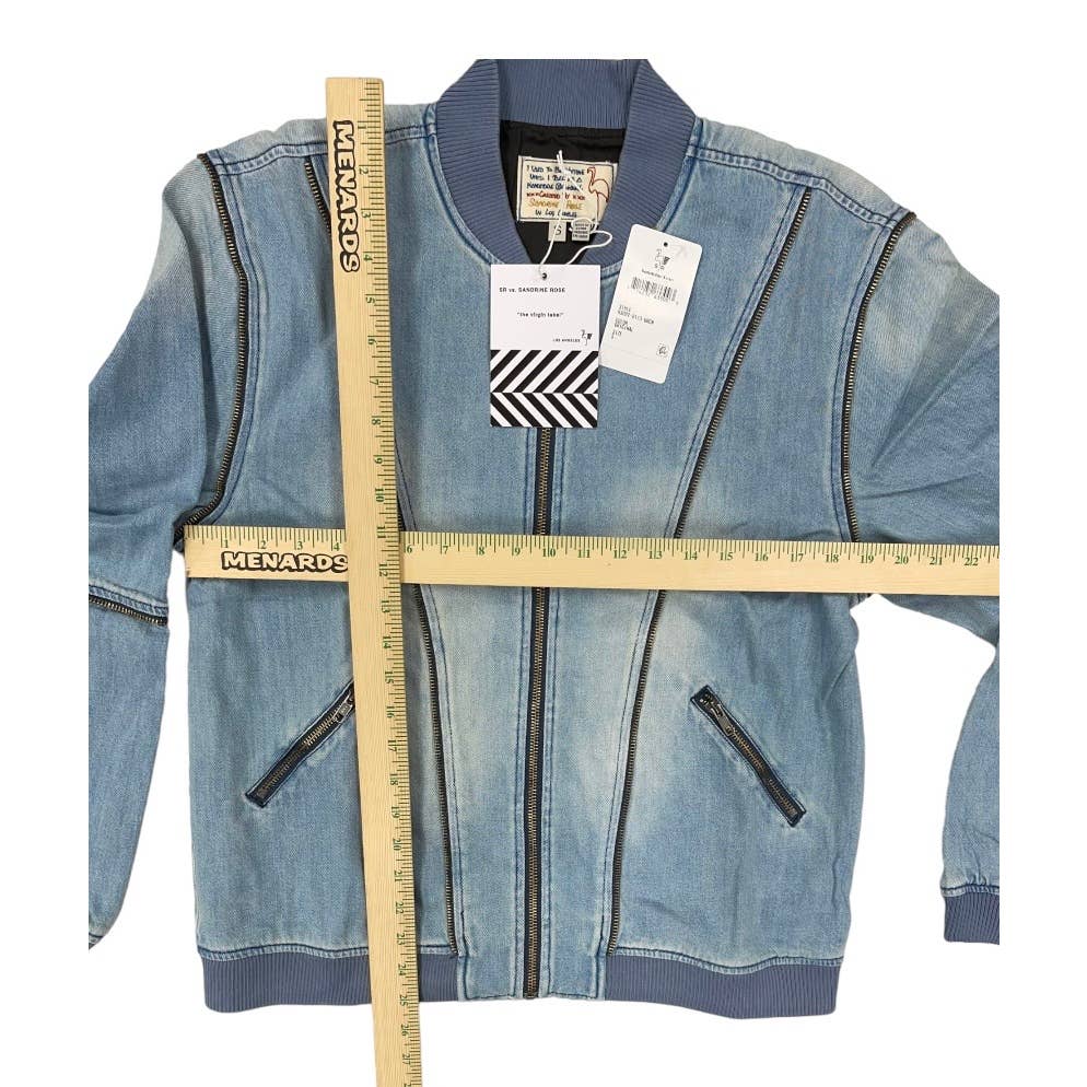 Free People x Sandrine Rose Zip Bomber Denim Jacket Coat Size S New - Premium  from Free People - Just $149.0! Shop now at Finds For You