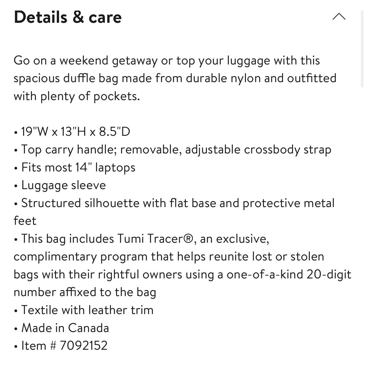 Tumi Dumont Mauve Duffle Bag Travel Carry On - Premium from Tumi - Just $259.00! Shop now at Finds For You