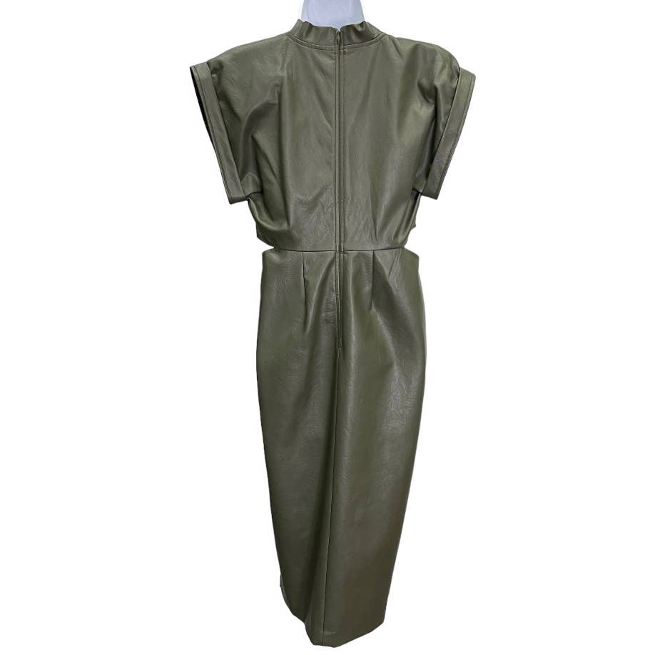 Anthropologie Eva Franco Vegan Cut Out Midi Dress Size 4 Green - Premium from Anthropologie - Just $99.0! Shop now at Finds For You