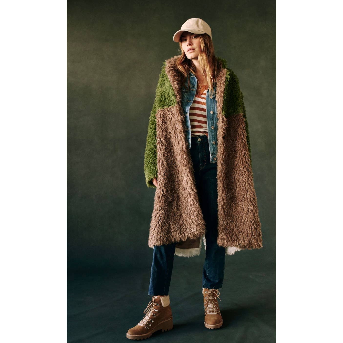 Anthropologie Hutch Audrey Colorblock Faux Fur Coat Size XS - Premium from Anthropologie - Just $279.0! Shop now at Finds For You