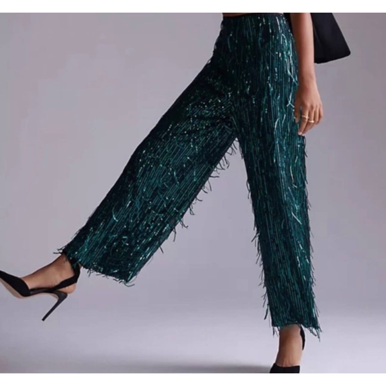 Anthropologie Maeve Sequin Green Pants Party Formal Size 8 New - Premium  from Anthropologie - Just $179.0! Shop now at Finds For You