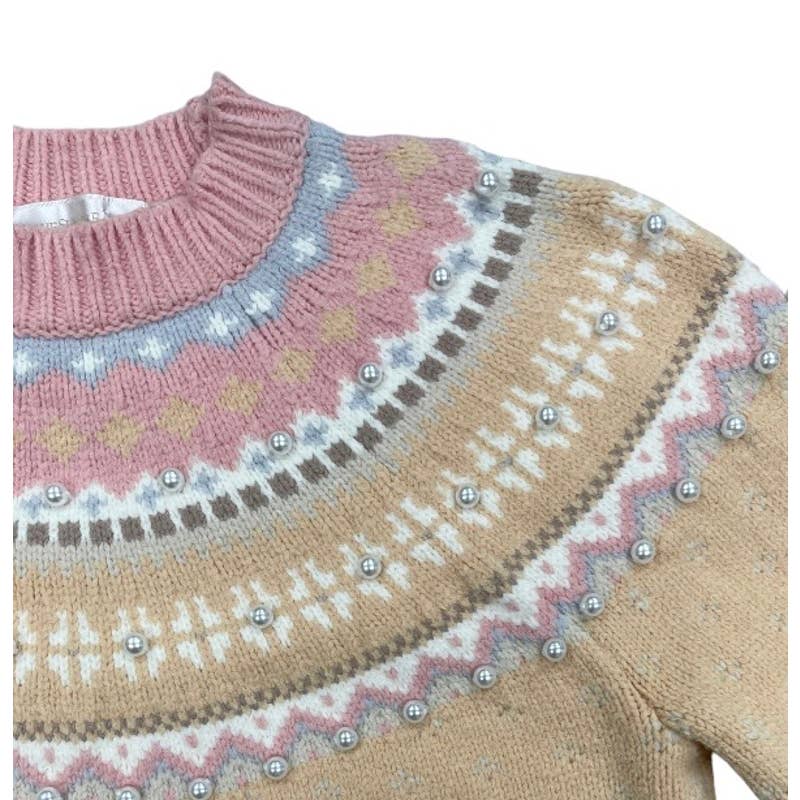 LOVESHACKFANCY Crawley Jacquard Pullover Sweater Knit Crewneck Size XS - Premium from LoveShackFancy - Just $179.0! Shop now at Finds For You