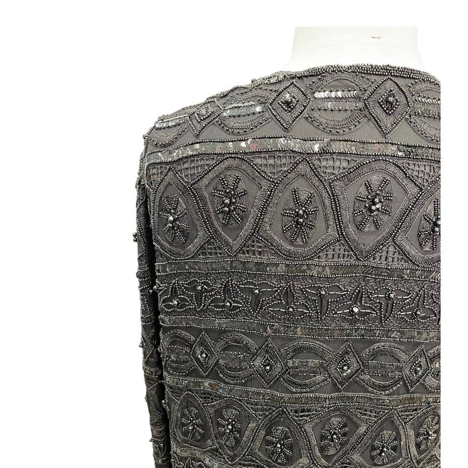 Vintage Scala Beaded Jacket Cardigan Plus Size Black 3X - Premium from Scala - Just $139.0! Shop now at Finds For You