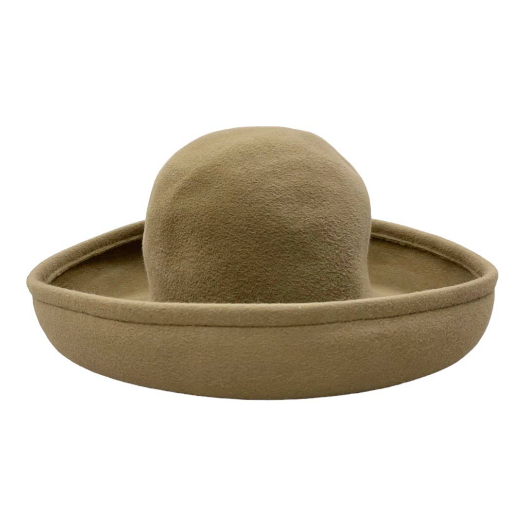 Eric Javits Packable Rolled Edges Camel Hat Neutral Travel - Premium from Eric Javits - Just $159.0! Shop now at Finds For You