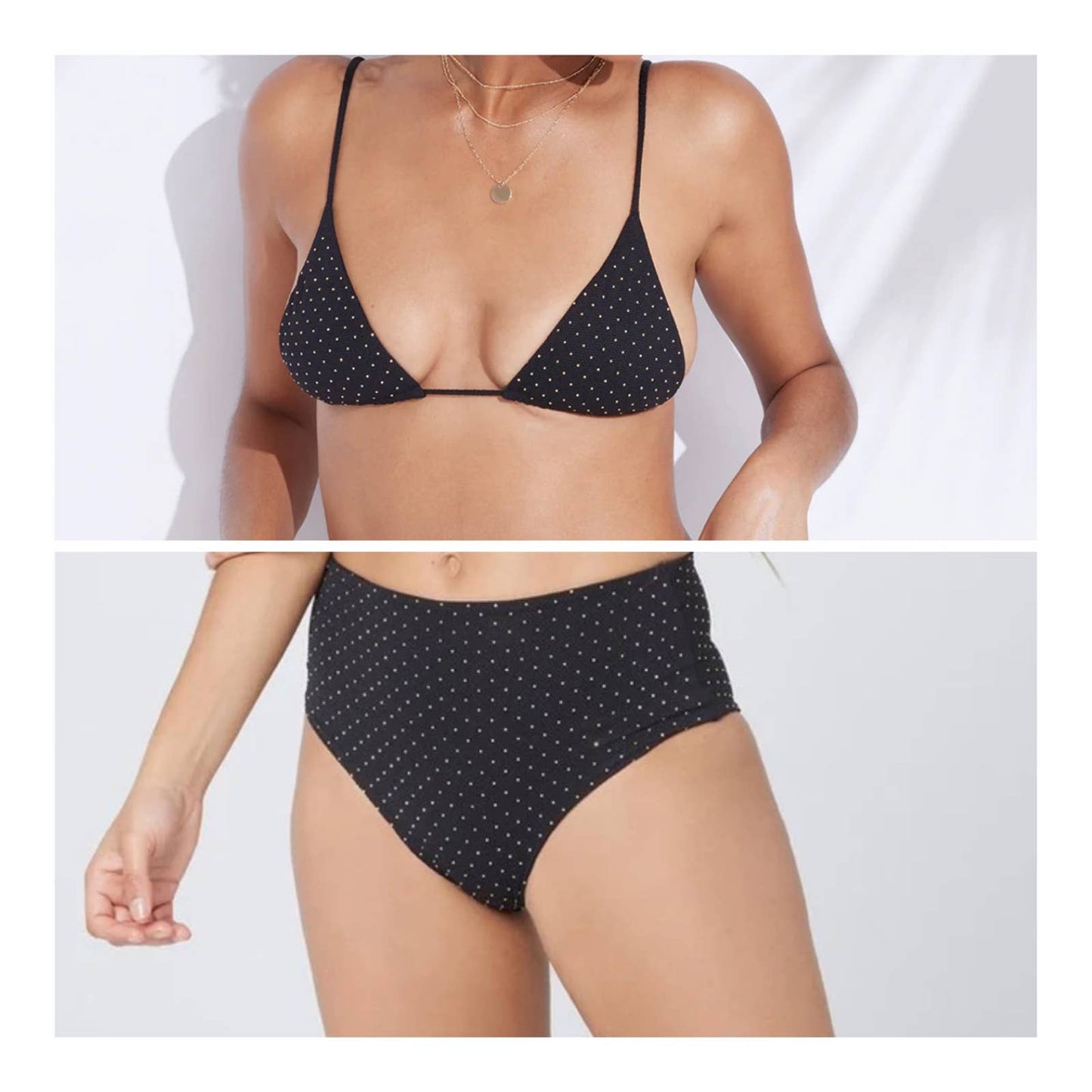 L*SPACE Set Kara Stydded Trisngle Bikini Top Portia High Waisted Bottom S New - Premium from L*SPACE - Just $119.0! Shop now at Finds For You