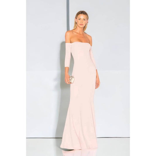 Katie May Revolve Brentwood Off The Shoulder Long Dress Gown Size 14 Gray Taupe New - Premium  from Katie May - Just $139.0! Shop now at Finds For You