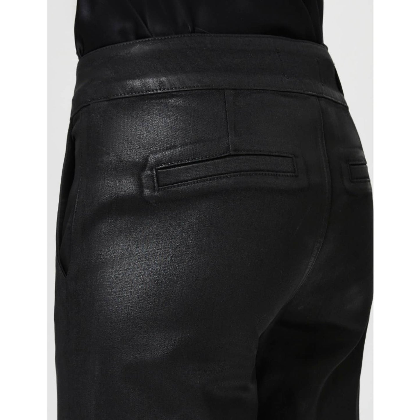 Paige Nellie Black Fog Luxe Cropped Wide Leg Jeans Pants Size 32 Coated - Premium from PAIGE - Just $199.0! Shop now at Finds For You