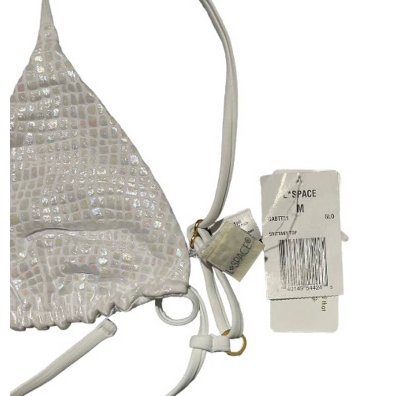 L*SPACE Revolve 3 Pc Set Brittany Lennox Opalescent Gator String Bikini Size M - Premium from Finds For You - Just $129.0! Shop now at Finds For You