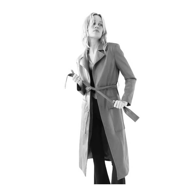 Urban Outfitters Ryan Faux Leather Trench Coat Off White Size M New - Premium from Urban Outfitters - Just $129.0! Shop now at Finds For You