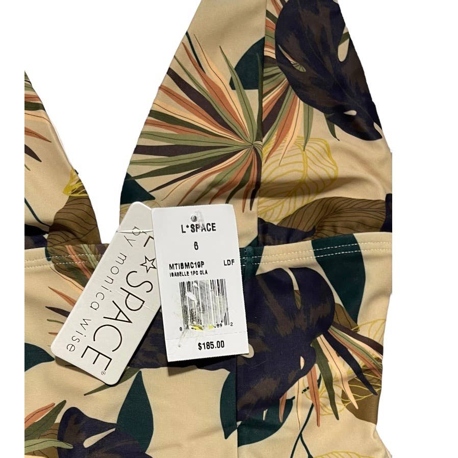 L*SPACE Isabelle One Piece Lotus Land Floral Swimsuit Bathing Suit 6 New - Premium from L*SPACE - Just $89.00! Shop now at Finds For You