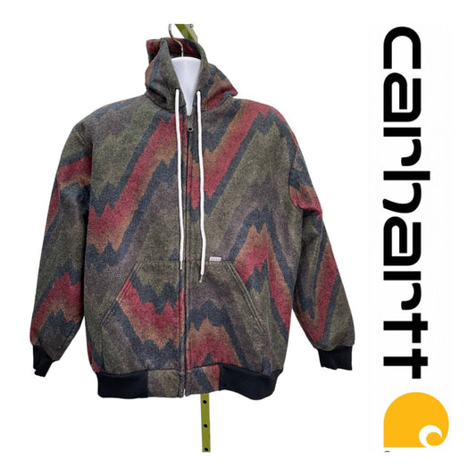 Vintage 90’s Carhartt Navajo Blanket Zip Hoodie USA Size XL - Premium from Carhartt - Just $299.00! Shop now at Finds For You