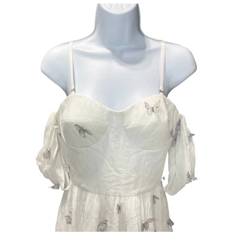 Dress The Population Black Label Reagan Butterly Appliqué Dress Size S Off White - Premium from Dress The Population - Just $149.0! Shop now at Finds For You