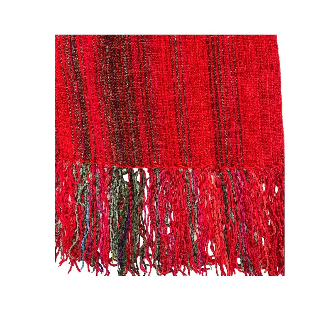 Lore Wills Handwoven Oversized Fringe Chenille Shawl New Mexico Artisan New - Premium from Lorne Wills - Just $126.0! Shop now at Finds For You