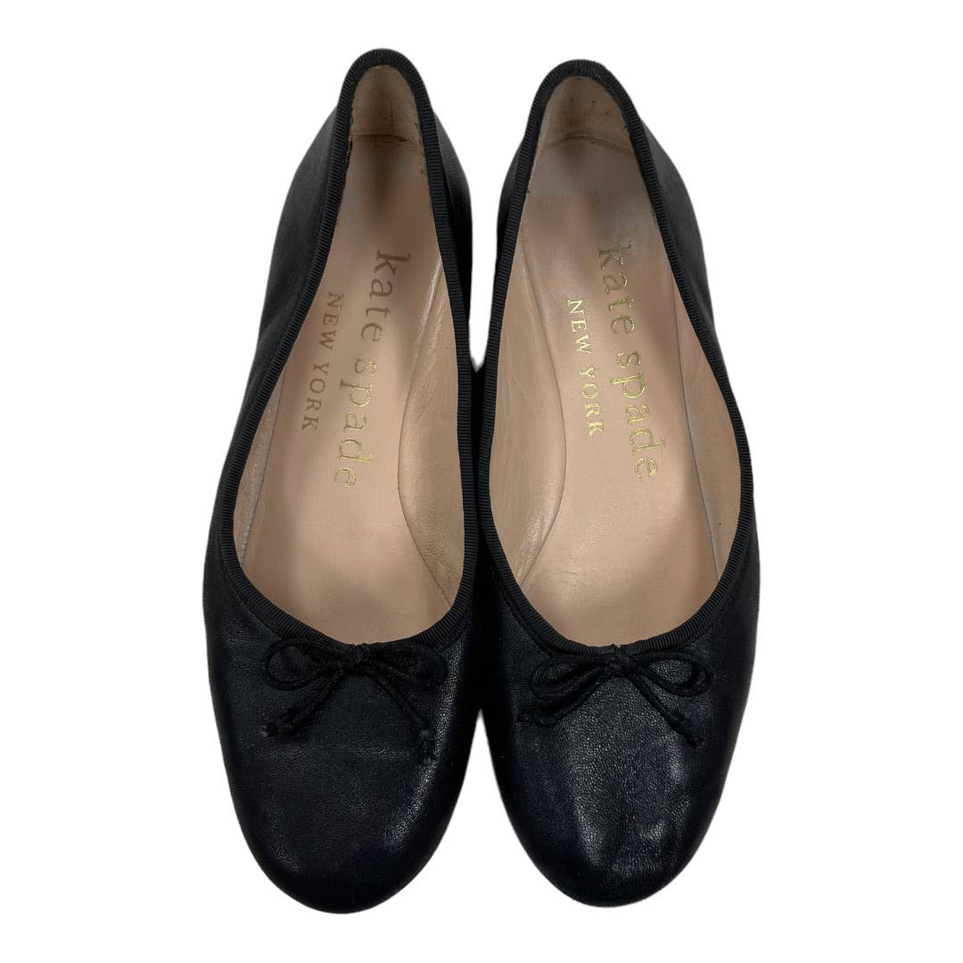 Kate Spade Honey Ballet Flats Shoes Leather Size 7.5 Black - Premium from Kate Spade - Just $59.0! Shop now at Finds For You