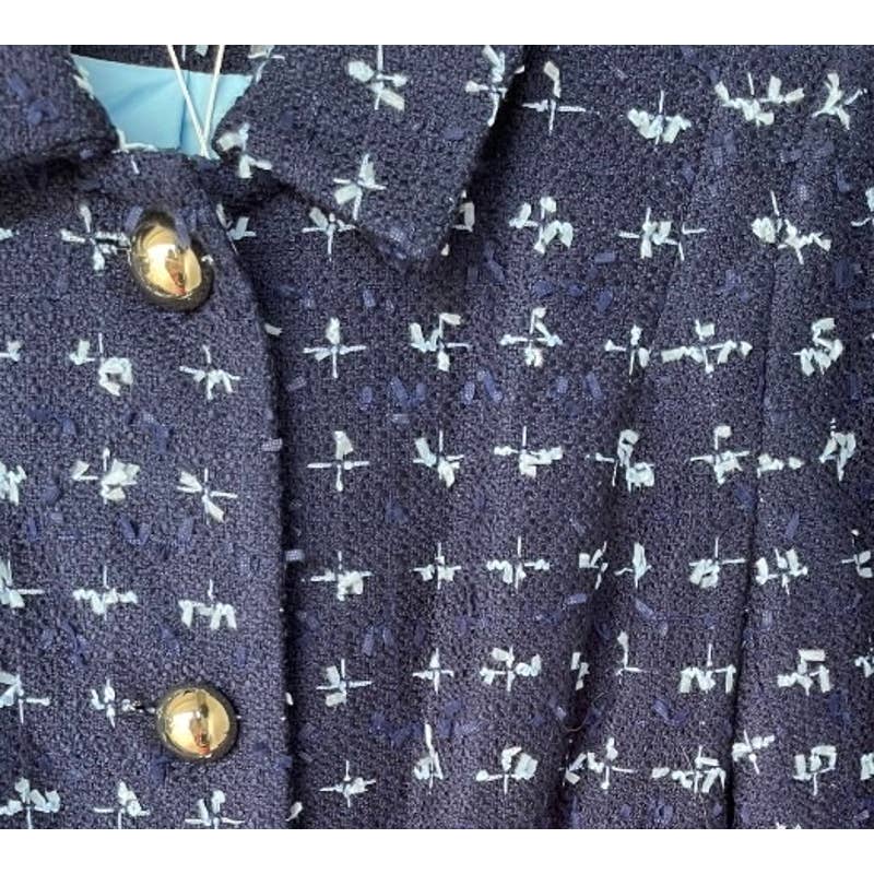 Sail to Sable Multi Tweed Butyon Front Coat Jacket Size M Navy/Sky New - Premium from Sail to Sable - Just $179.0! Shop now at Finds For You