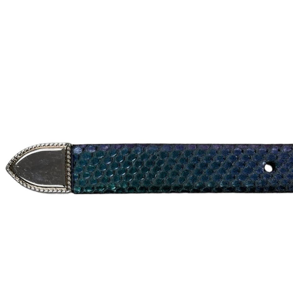 Roberto Cavalli Iridescent Snakeskin Belt Made in Italy 48/90 - Premium from Roberto Cavalli - Just $149.0! Shop now at Finds For You
