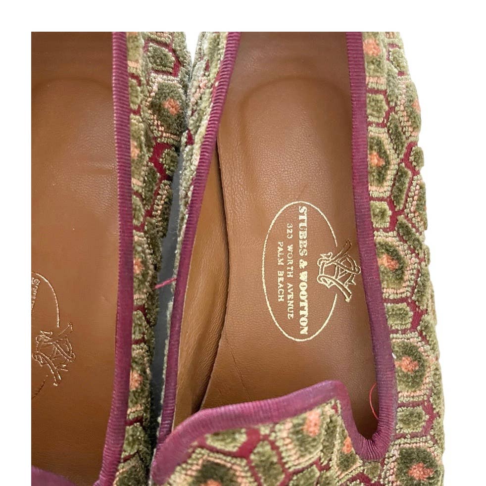 Stubbs & Wooton Geometric Chenille Loafers Shoes Flats 7.5 - Premium from Stubbs & Wootton - Just $199.00! Shop now at Finds For You
