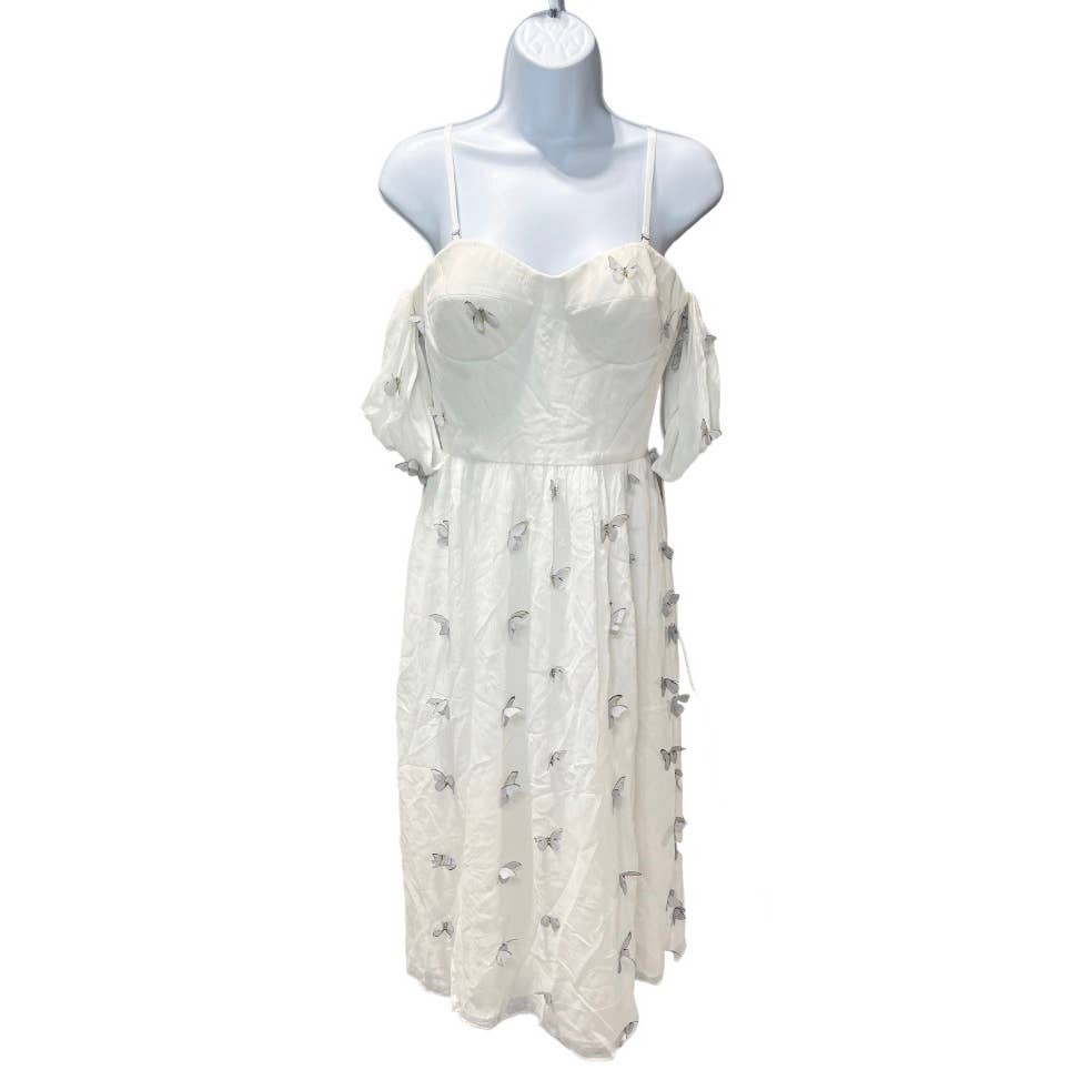 Dress The Population Black Label Reagan Butterly Appliqué Dress Size S Off White - Premium from Dress The Population - Just $149.0! Shop now at Finds For You