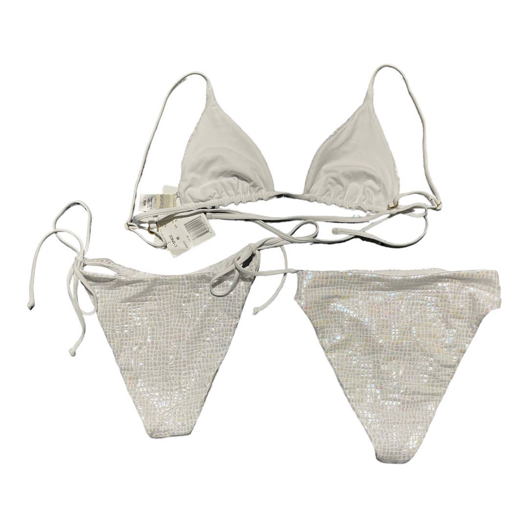 L*SPACE Revolve 3 Pc Set Brittany Lennox Opalescent Gator String Bikini Size M - Premium from Finds For You - Just $129.0! Shop now at Finds For You