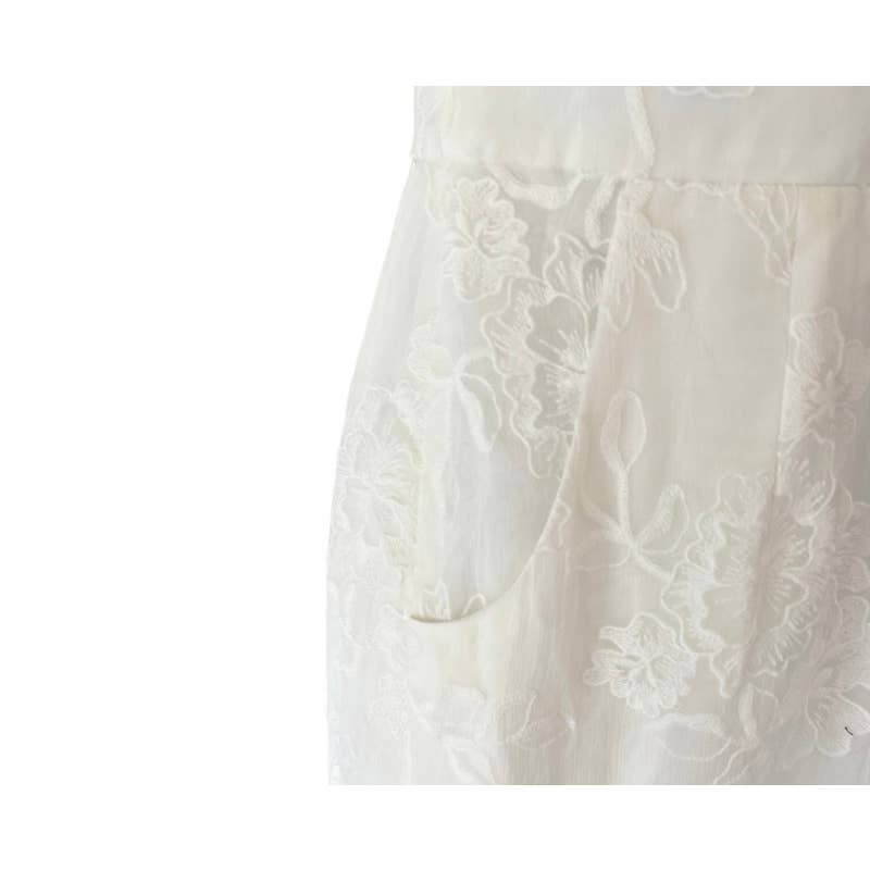 Dress The Population Off White Lace Trumpette Gown Dress Bohemian Festival S - Premium from Dress The Population - Just $129.0! Shop now at Finds For You