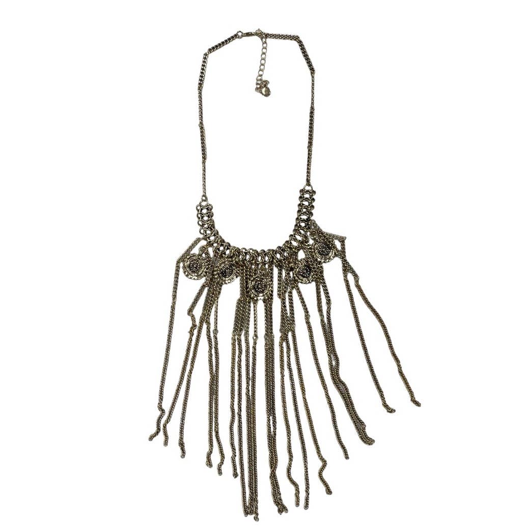 Free People Queen of the Rodeo Necklace Bohemian Fringe Gold New - Premium from Free People - Just $89.00! Shop now at Finds For You