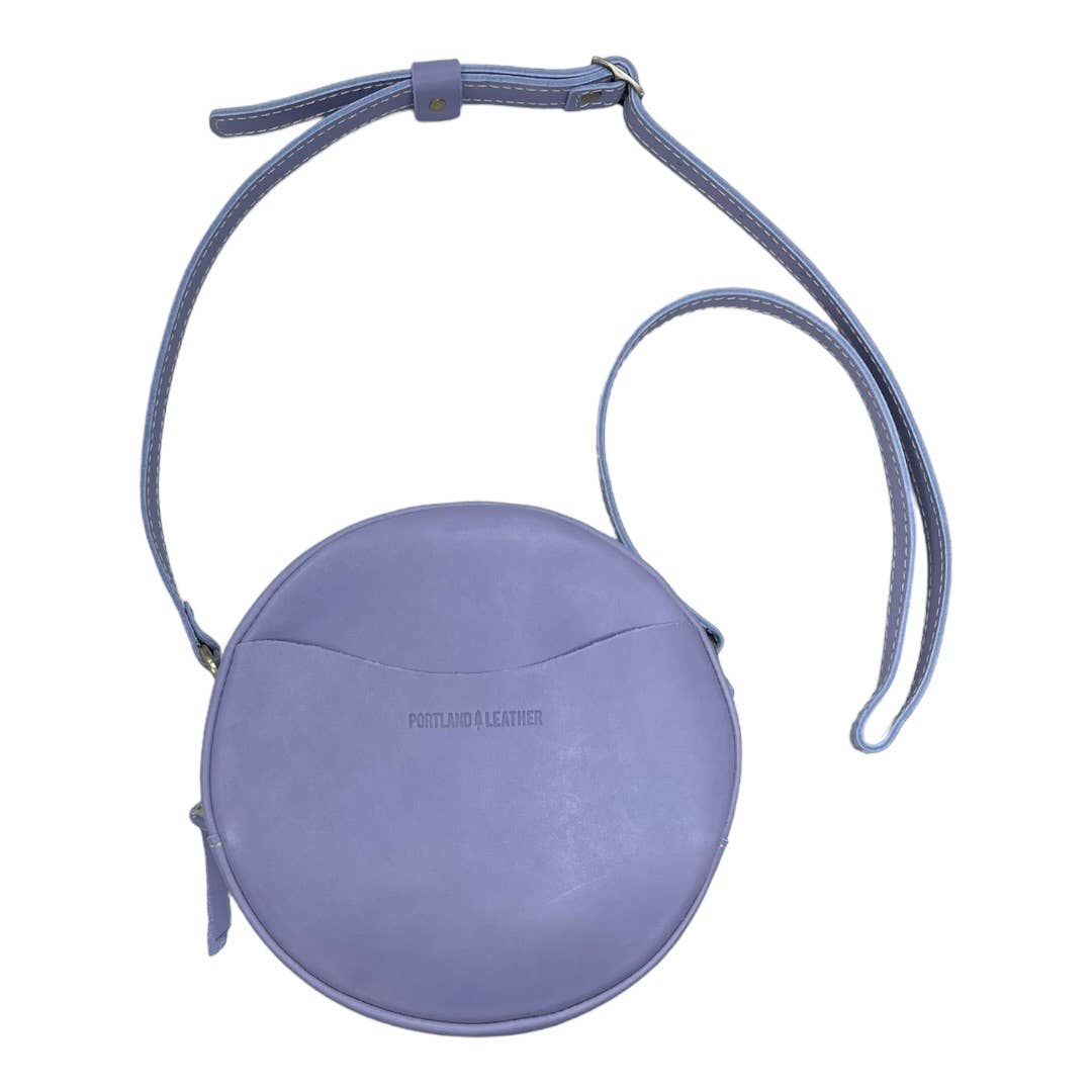 Portland Leather Goods Large Circle Crossbody Handbag New Lavendar - Premium from Portland Leather Goods - Just $119.0! Shop now at Finds For You