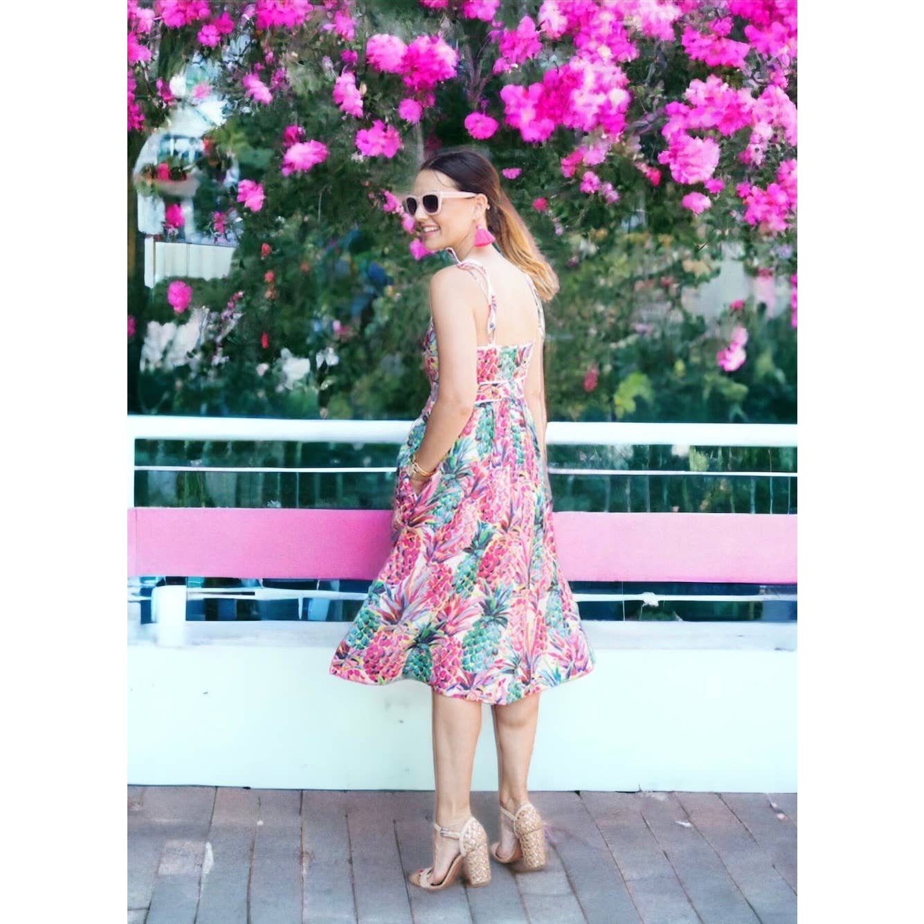 J Crew Ratti Italy Pineapple Midi Dress Size 10 Blogger Favorite - Premium from J. Crew - Just $75.0! Shop now at Finds For You