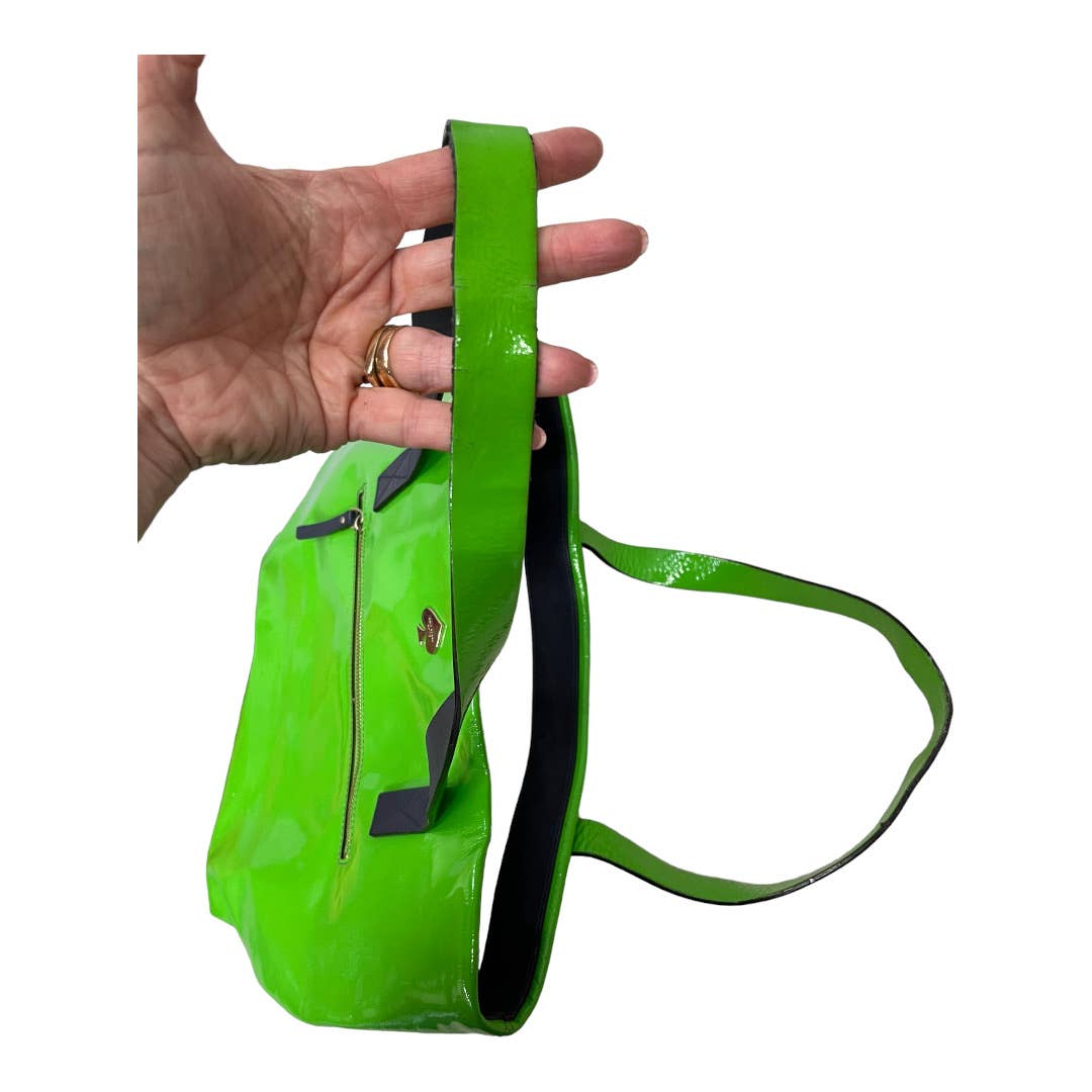 Kate Spade Zin Bon Shopper Patent Tote Handbag Purse Neon Green - Premium from Kate Spade - Just $89.0! Shop now at Finds For You