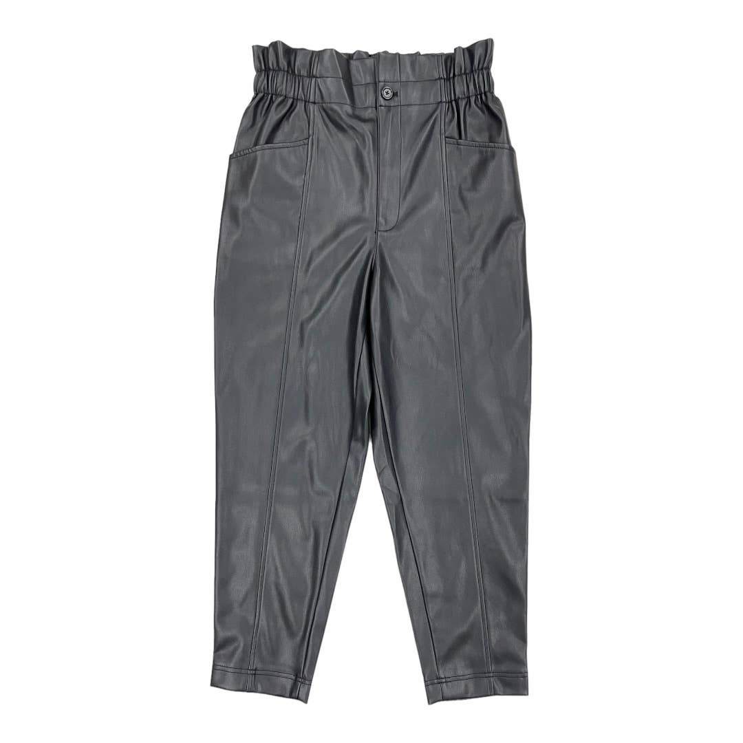 Madewell Vegan Leather Paperbag Pull On Pants Size 6 Black New - Premium from Madewell - Just $99.00! Shop now at Finds For You