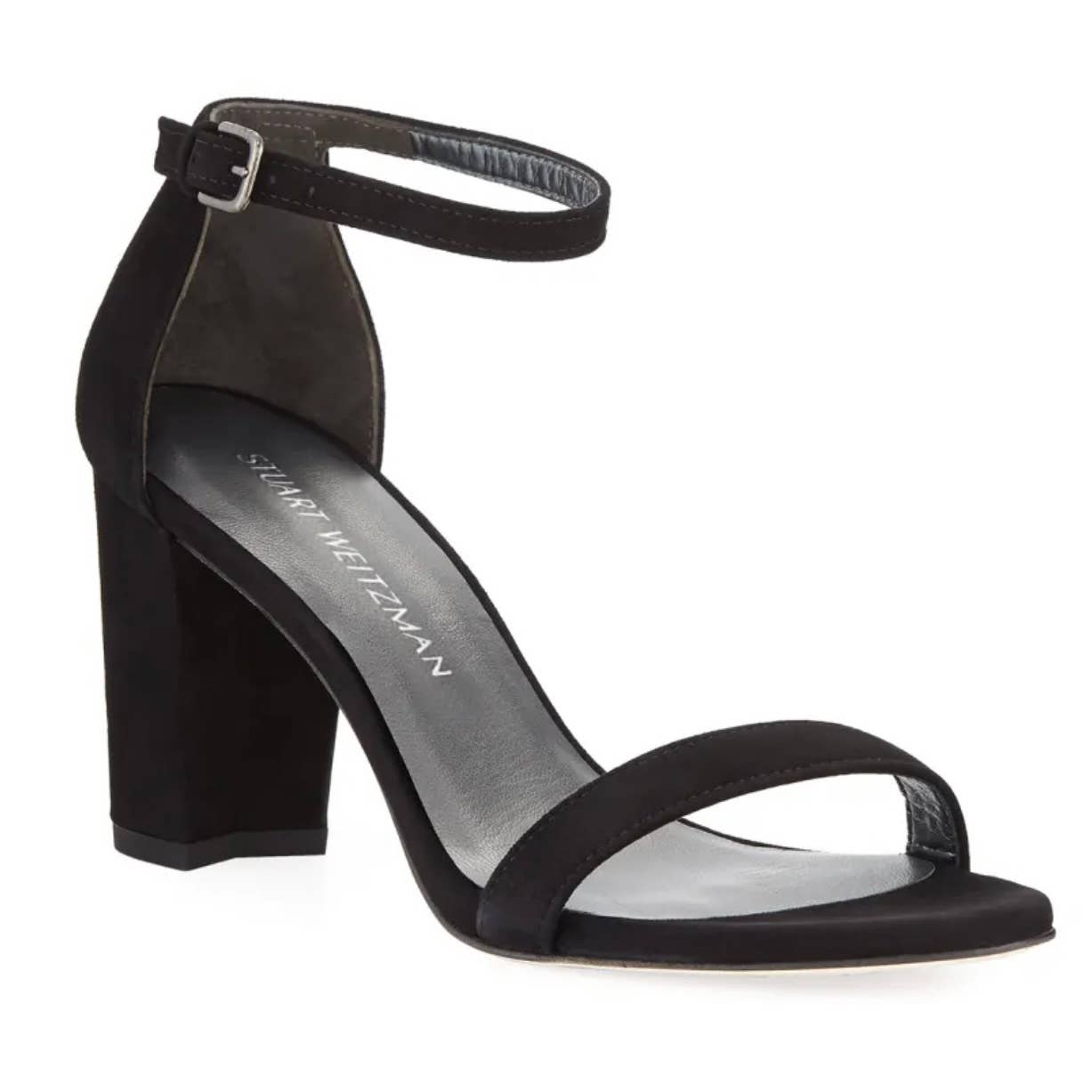 Stuart Weitzman Neatly Nude Suede Sandals Heels Shoes Black Size 7.5 - Premium from Stuart Weitzman - Just $179.0! Shop now at Finds For You