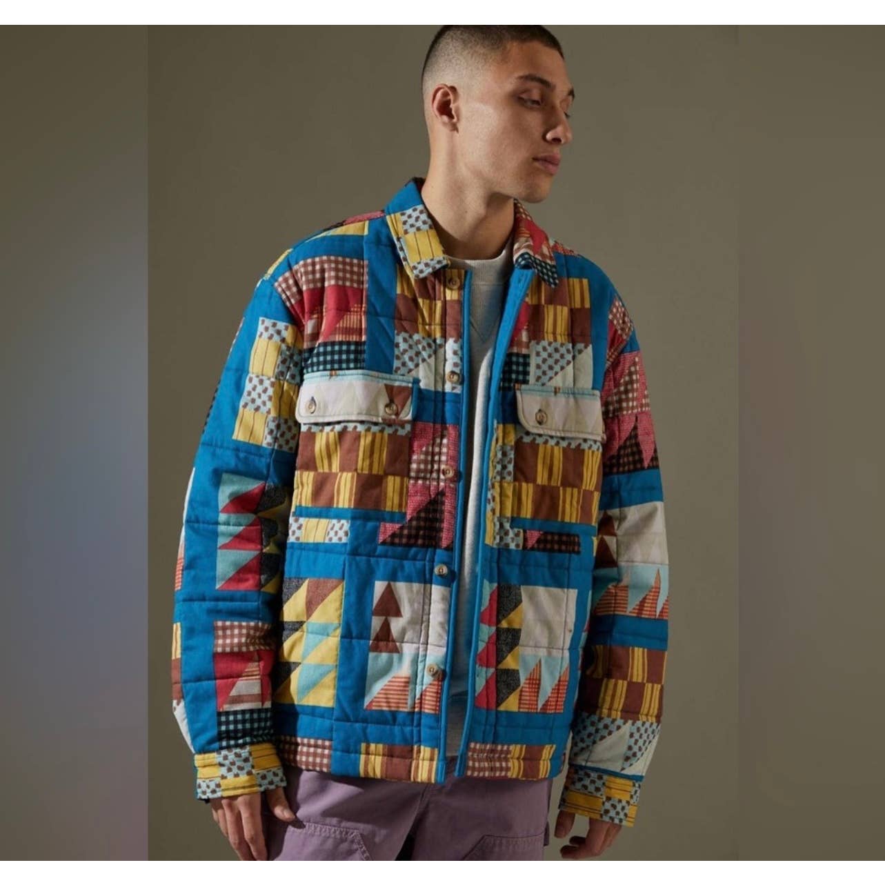 Urban Outfitters UO BDG Patchwork Quilt Shrt Jacket Size M New - Premium from Urban Outfitters - Just $129.0! Shop now at Finds For You