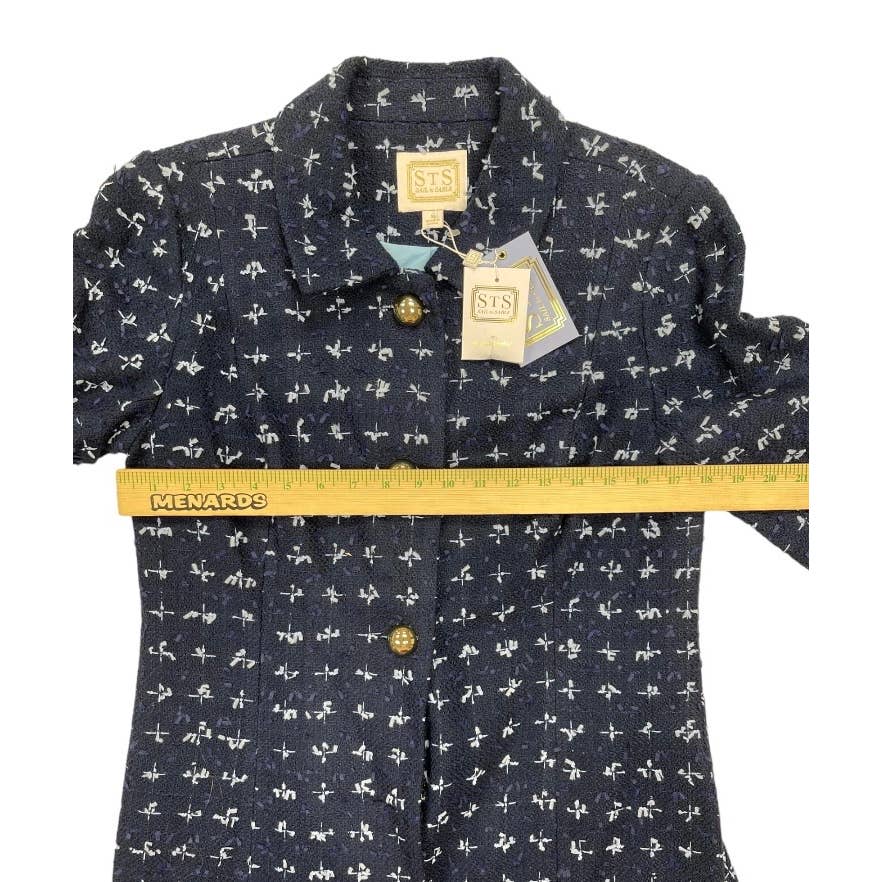 Sail to Sable Multi Tweed Butyon Front Coat Jacket Size M Navy/Sky New - Premium from Sail to Sable - Just $179.0! Shop now at Finds For You