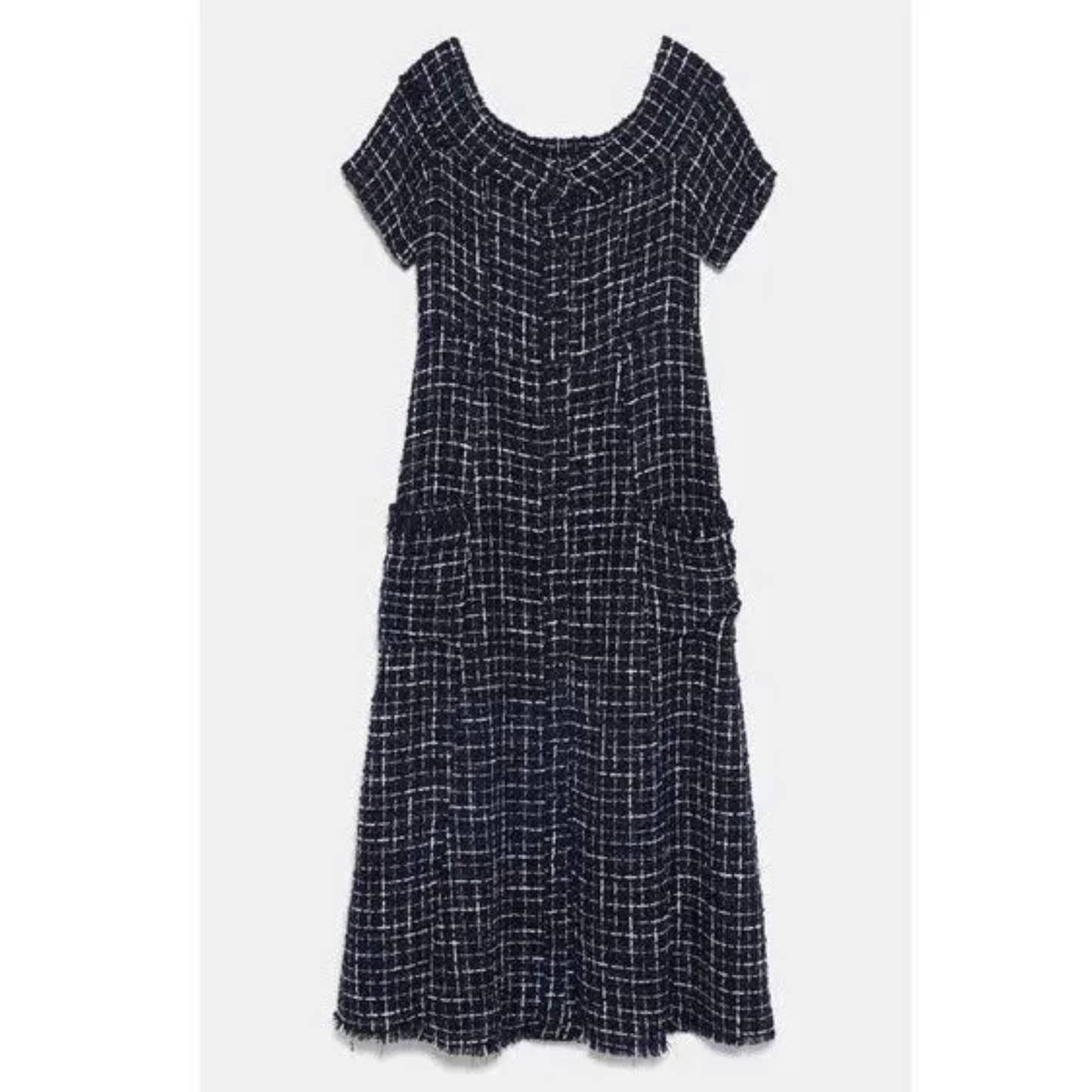 Zara Tweed Midi Dress ASO Queen Letizia Spain Blogger Favorite XL New - Premium from ZARA - Just $139.0! Shop now at Finds For You