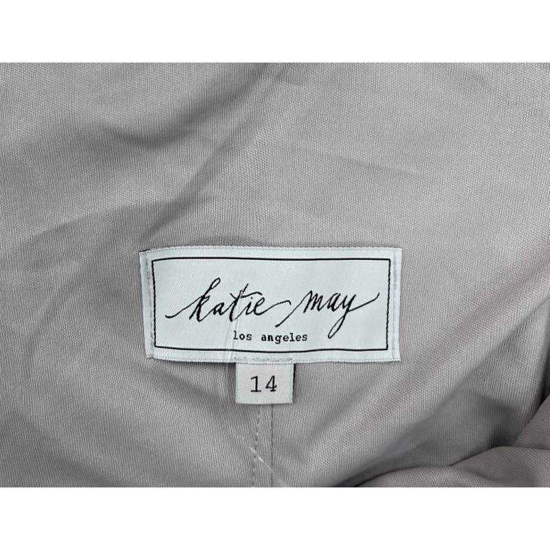 Katie May Revolve Brentwood Off The Shoulder Long Dress Gown Size 14 Gray Taupe New - Premium from Katie May - Just $139.0! Shop now at Finds For You