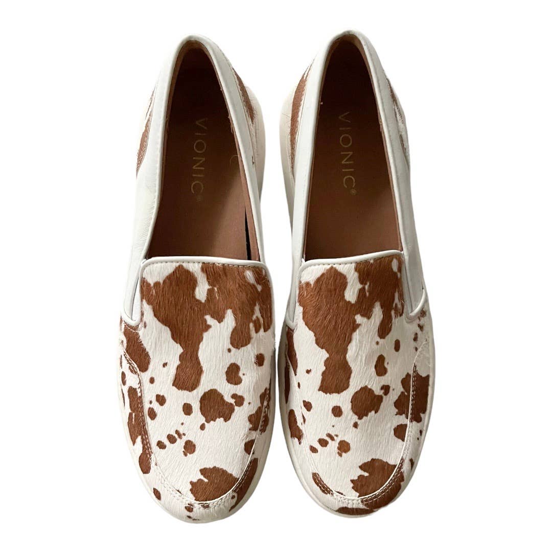 Vionic Cow Print Calf Hair Slip On Sneakers Size 9 New Arch Support - Premium from Vionic - Just $89.00! Shop now at Finds For You
