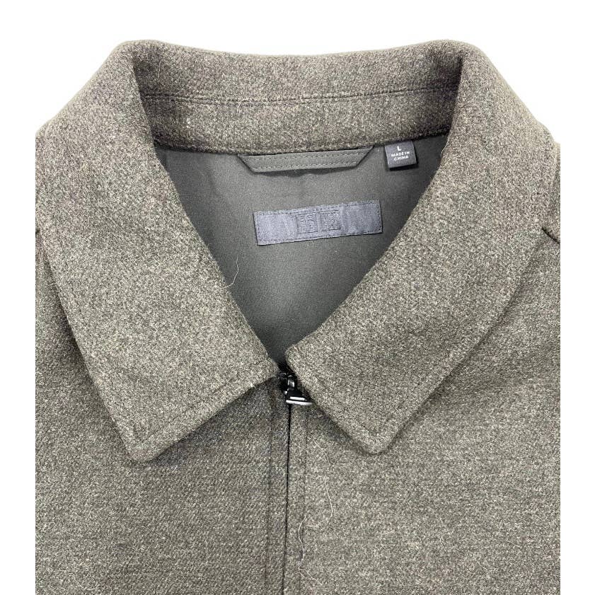 Uniqlo Single Collar Blouson Zip Jacket Coat Size Large Mens - Premium from Uniqlo - Just $79.0! Shop now at Finds For You
